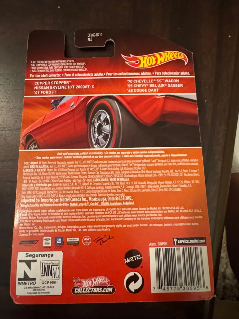 Mattel Hot Wheels '70 Chevelle SS Wagon - White with Blue & Orange Stripes
